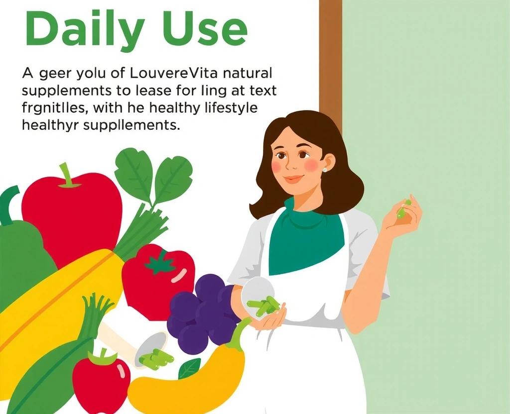 Illustration de l'utilisation quotidienne des compléments Louvrevitacv pour le bien-être