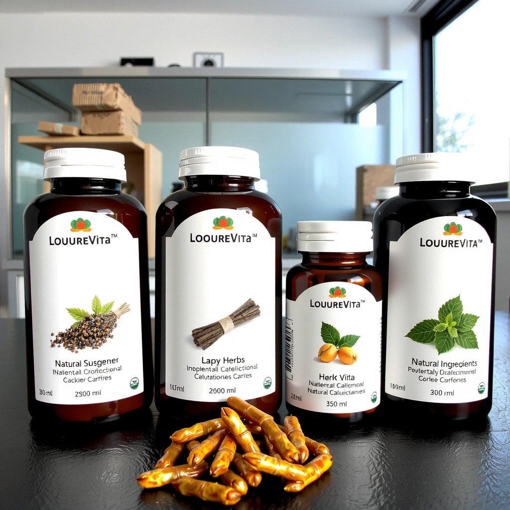 Photo de produits naturels Louvrevitacv, mettant en avant leur qualité et origine