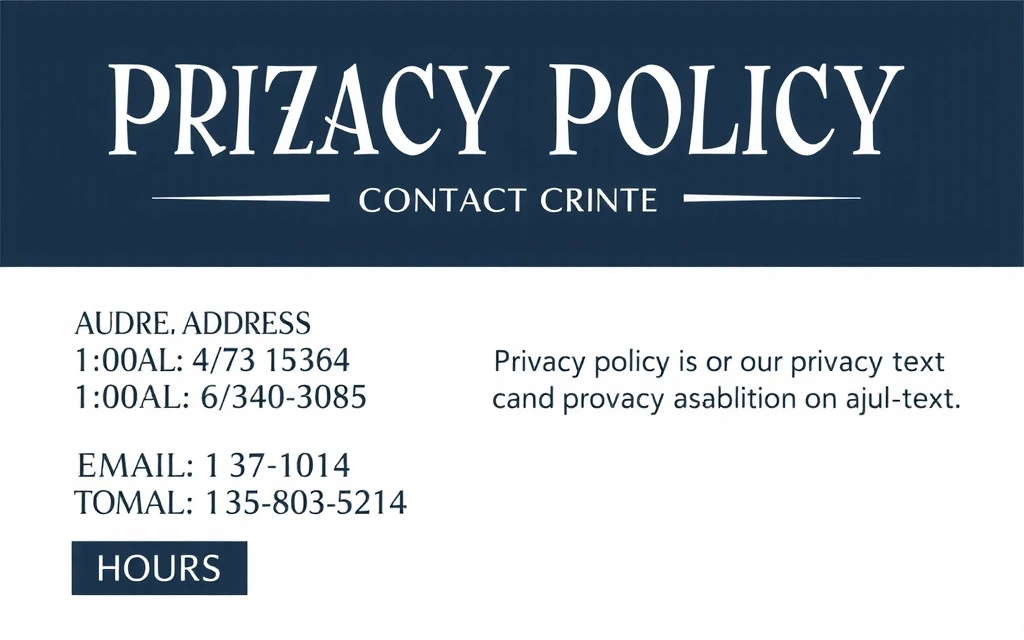 Carte de visite stylisée avec les informations de contact