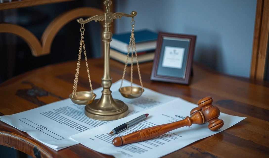 Représentation abstraite de la limitation de responsabilité avec des balances